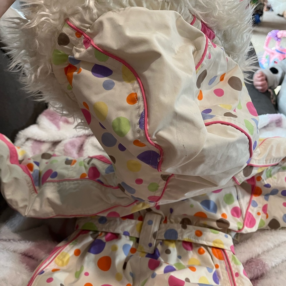 B32 Obermeyer Grow with me Colorful Polka Dot Snowsuit with hood - Picture 4 of 9